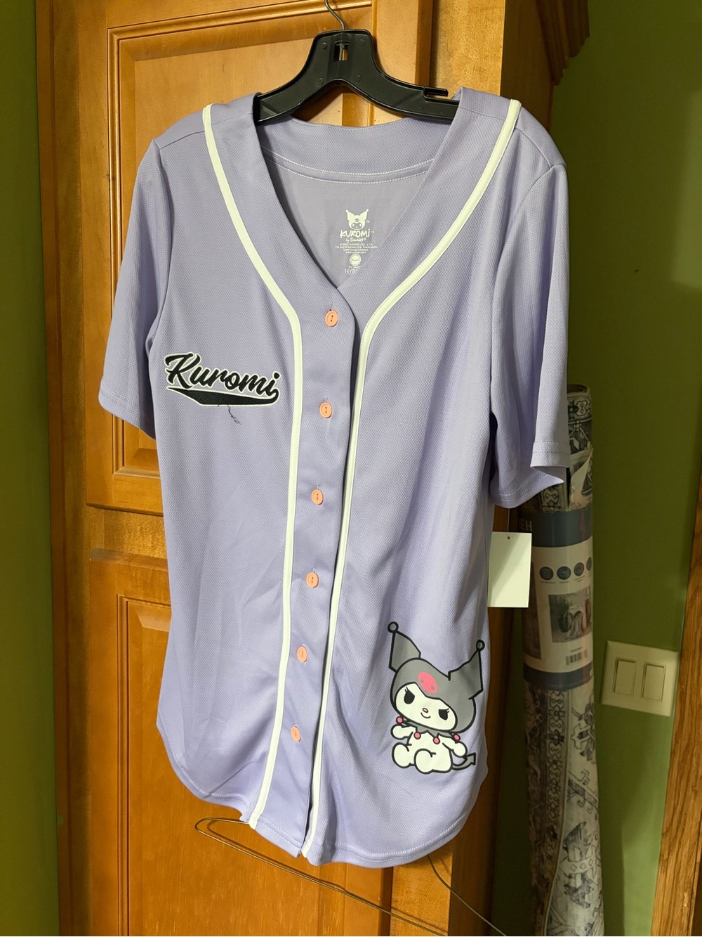 Sanrio Kuromi Lavender Jersey with Pink Buttons